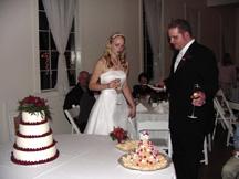 Preparing to cut the cake